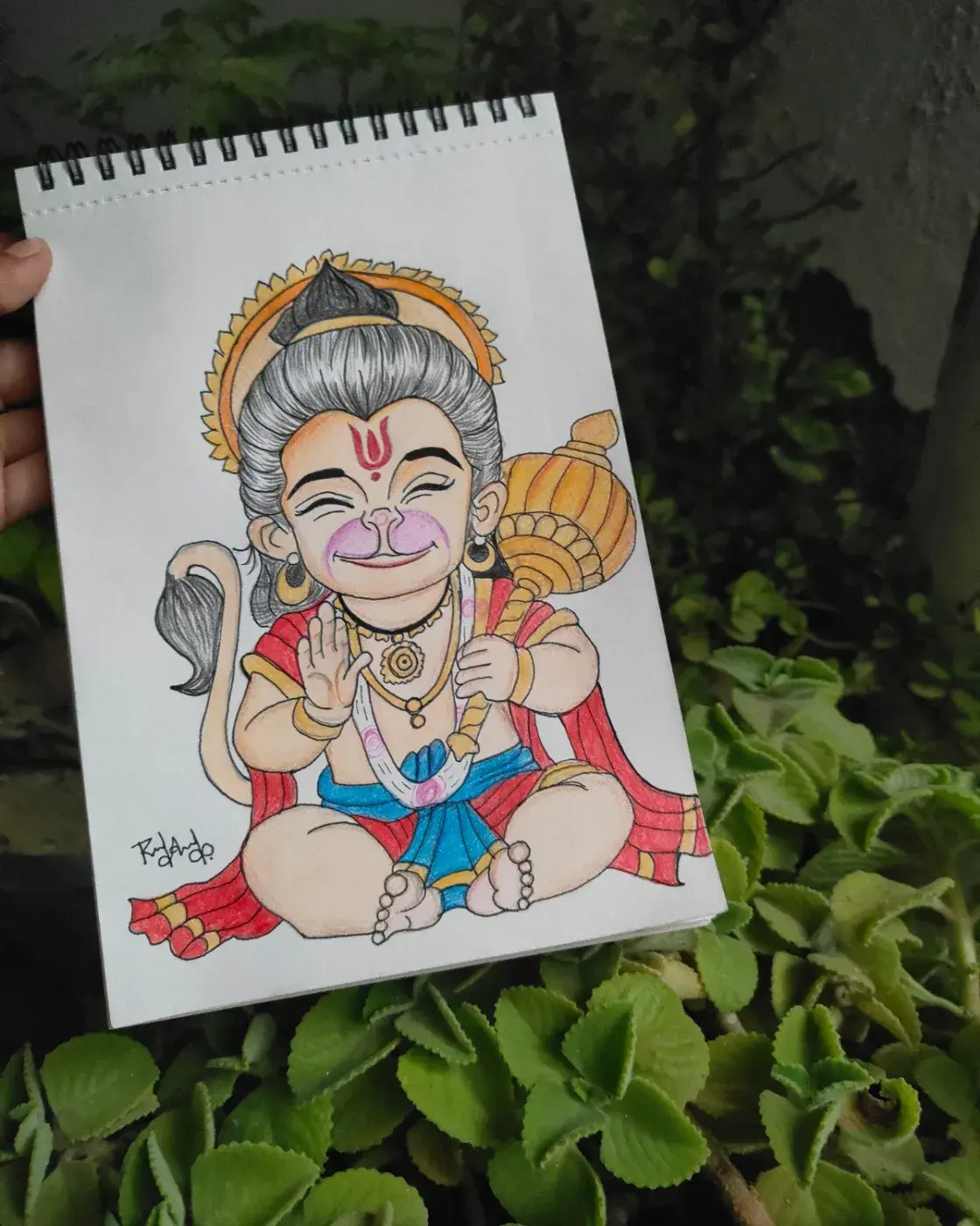 Little hanuman painting, photo 2 of 3