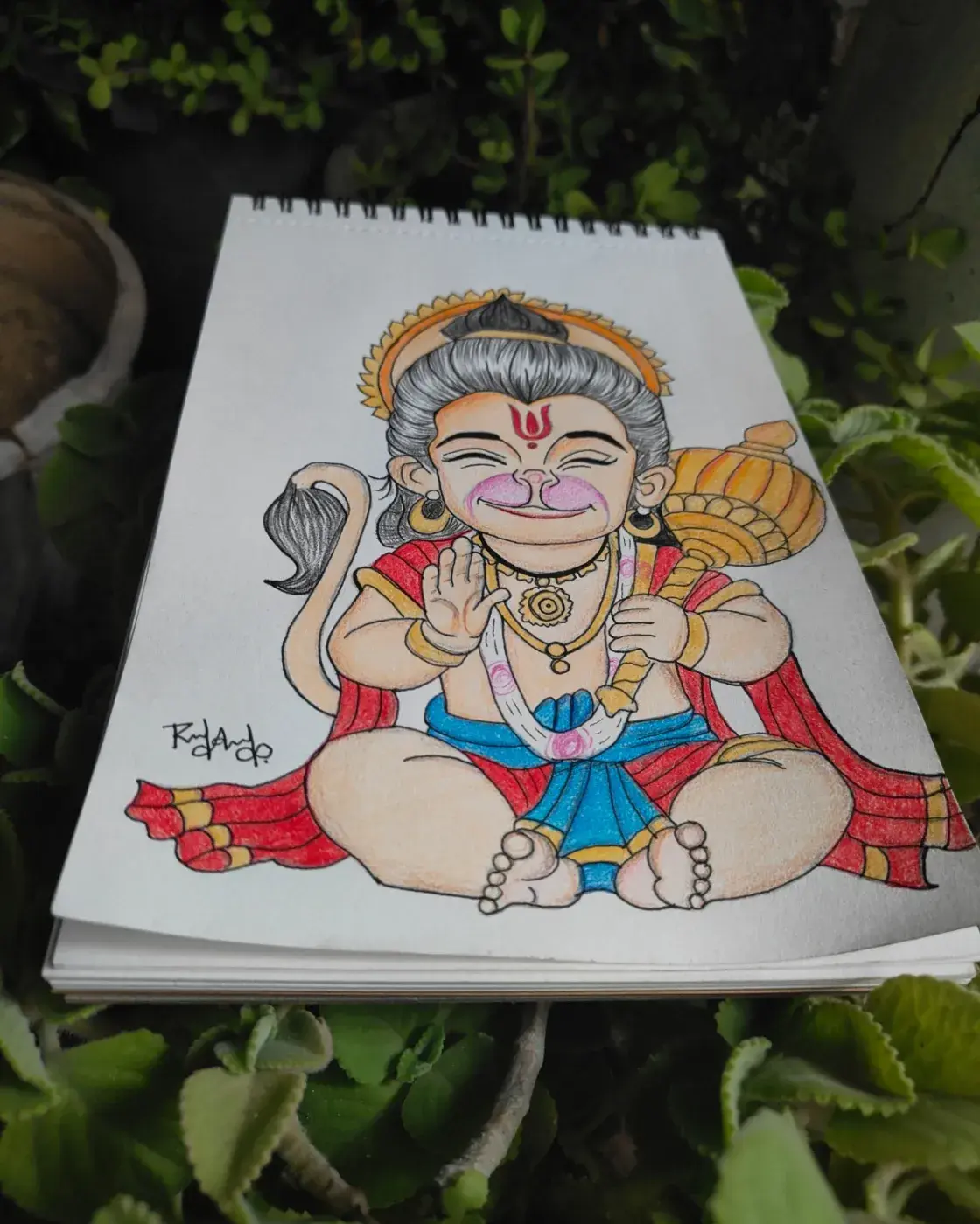 Little hanuman painting, photo 3 of 3