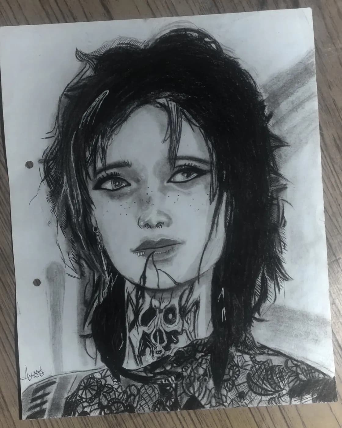 Evelyn – Realistic Black & White Portrait Art, photo 1 of 1