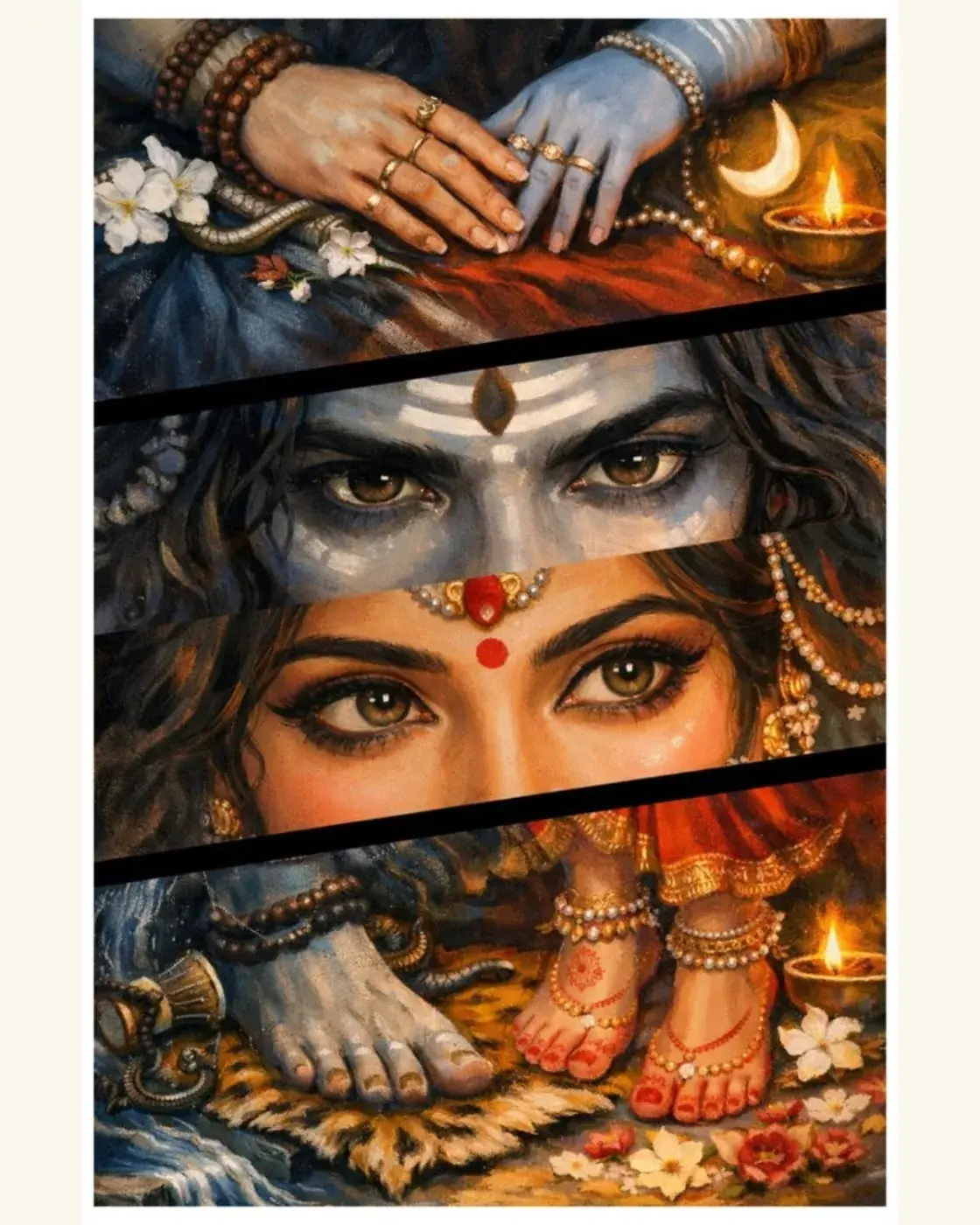 Lord Shiva & Goddess Parvati – Handmade Art, photo 1 of 1