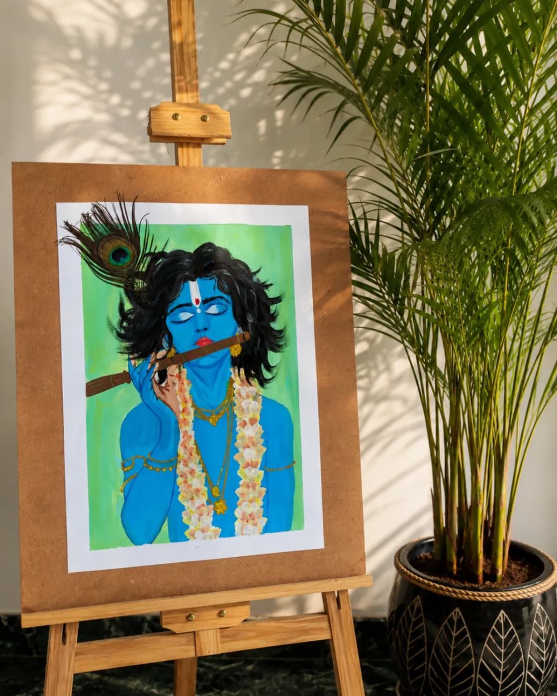 Krishna acrylic painting in A3 size, photo 3 of 3