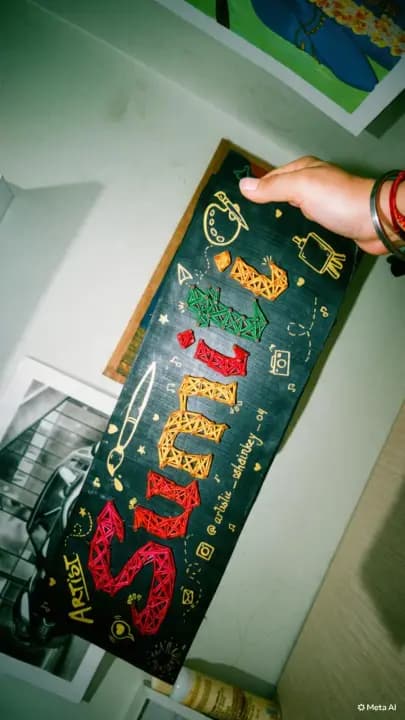 String art nameplate