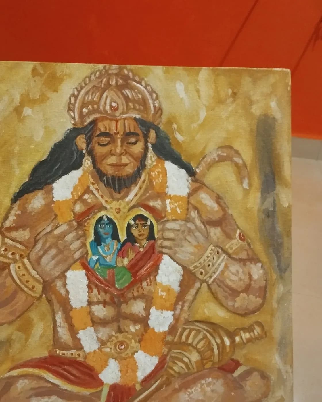 Hanuman ji canvas painting, photo 3 of 3