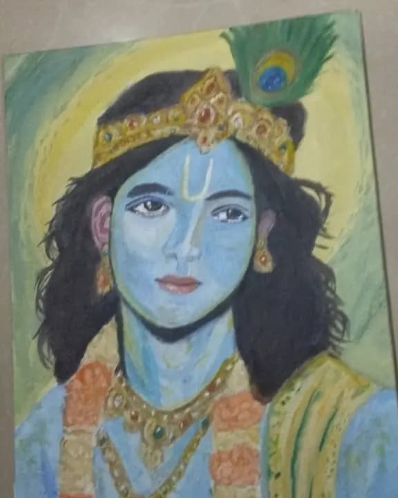 Krishna ji canvas painting