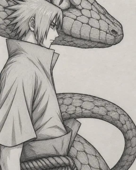 Sasuke handmade anime sketch art