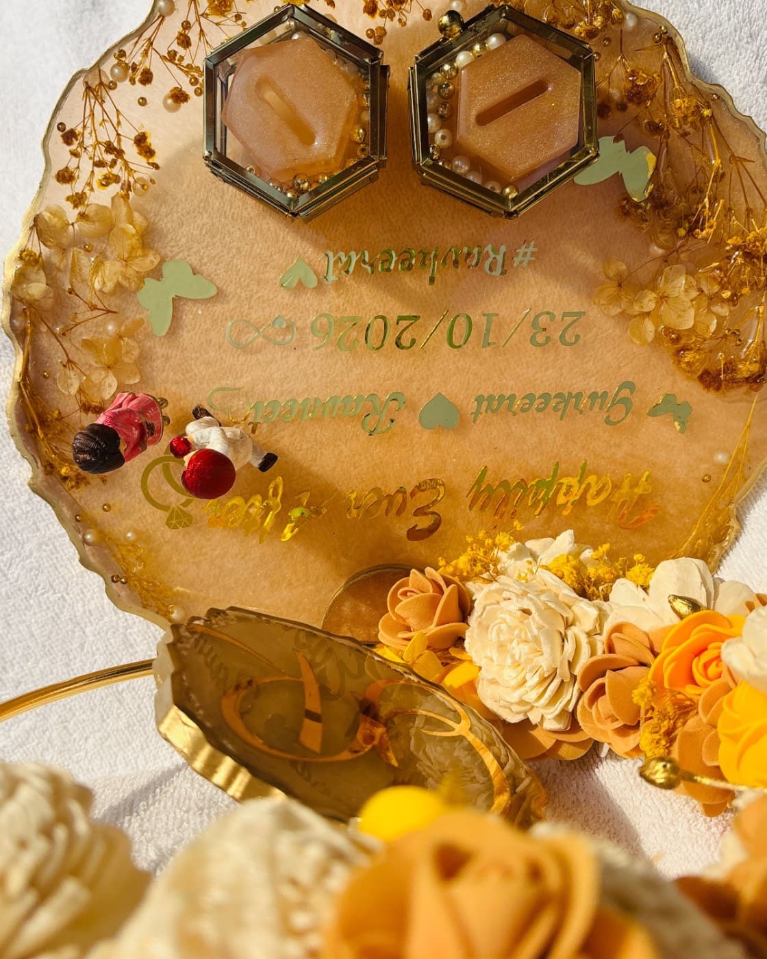 Resin engagement platter with custom miniatures, photo 5 of 7