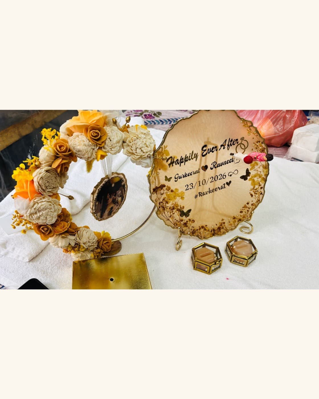 Resin engagement platter with custom miniatures, photo 7 of 7