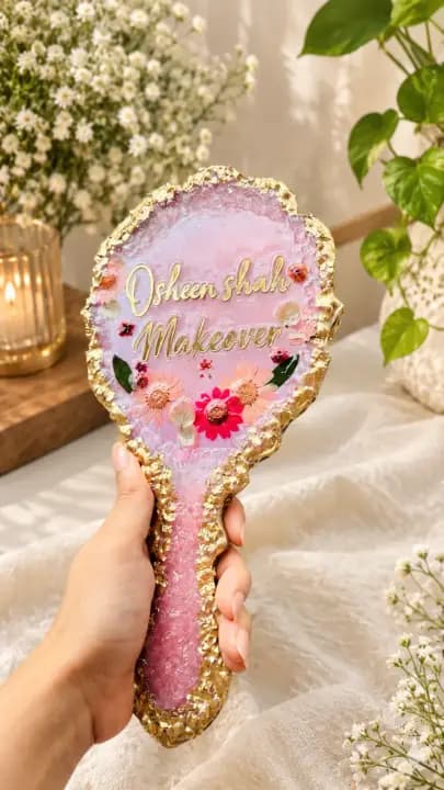 Resin Hand Mirror