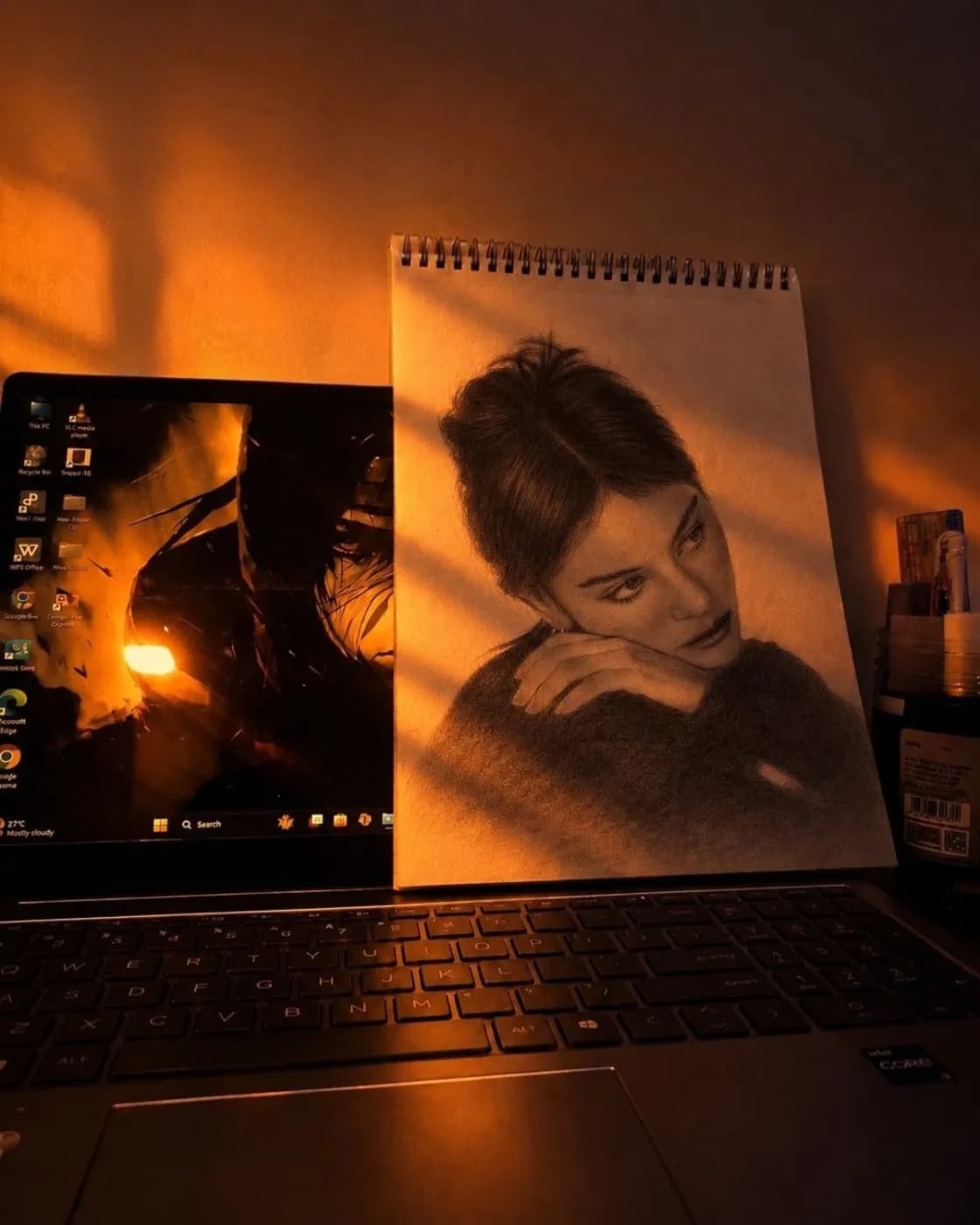 A4 Framed Pencil Sketch, photo 3 of 4