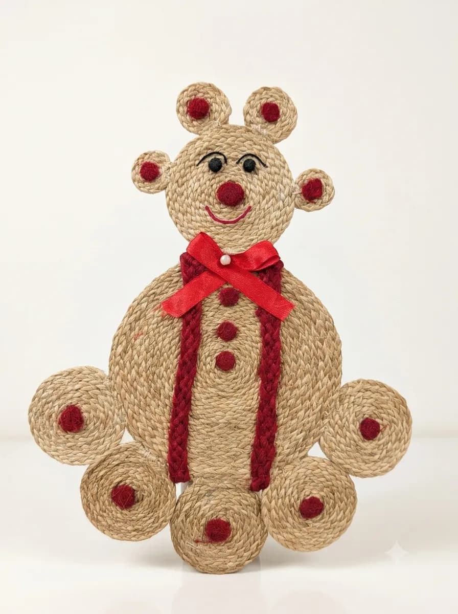 Premium Patsan (Jute) Teddy Bear For Wall Decor and Gifting, photo 2 of 6