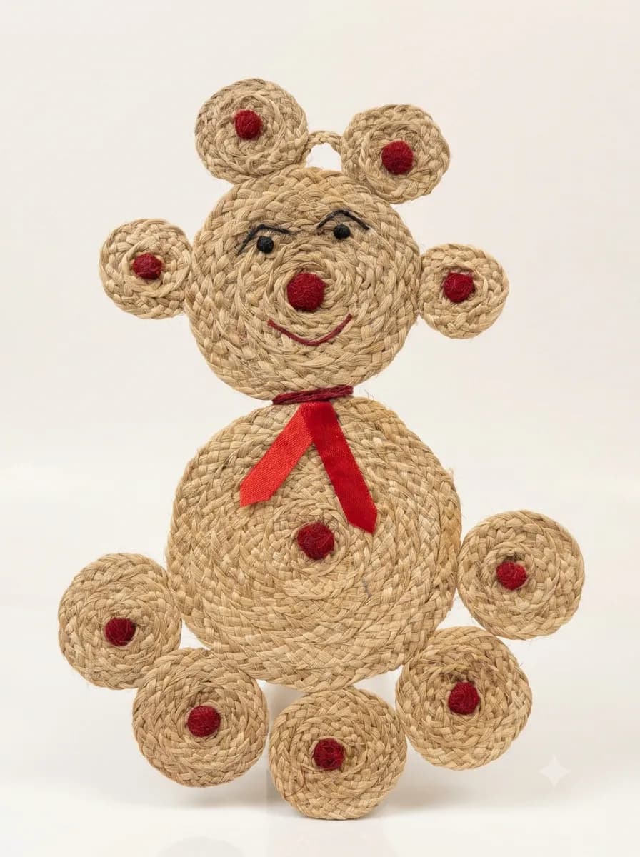 Premium Patsan (Jute) Teddy Bear For Wall Decor and Gifting, photo 1 of 6