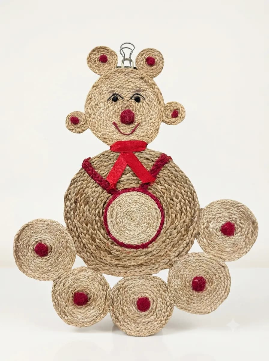Premium Patsan (Jute) Teddy Bear For Wall Decor and Gifting, photo 5 of 6