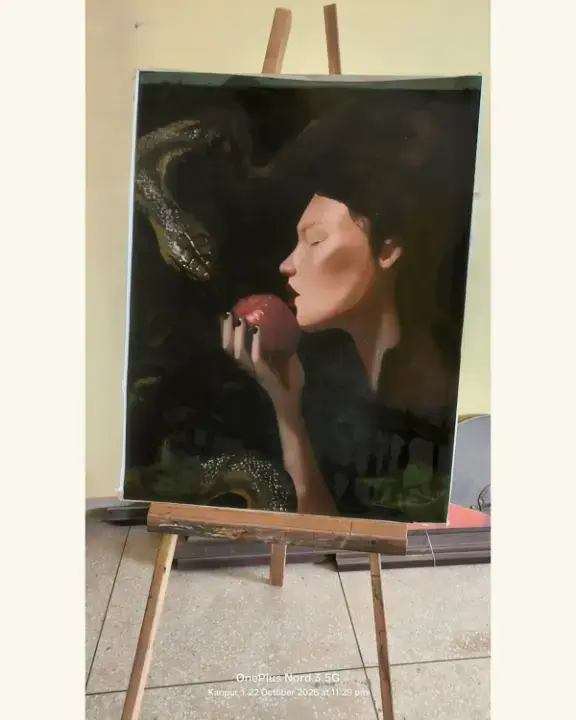 Biblical story handmade painting