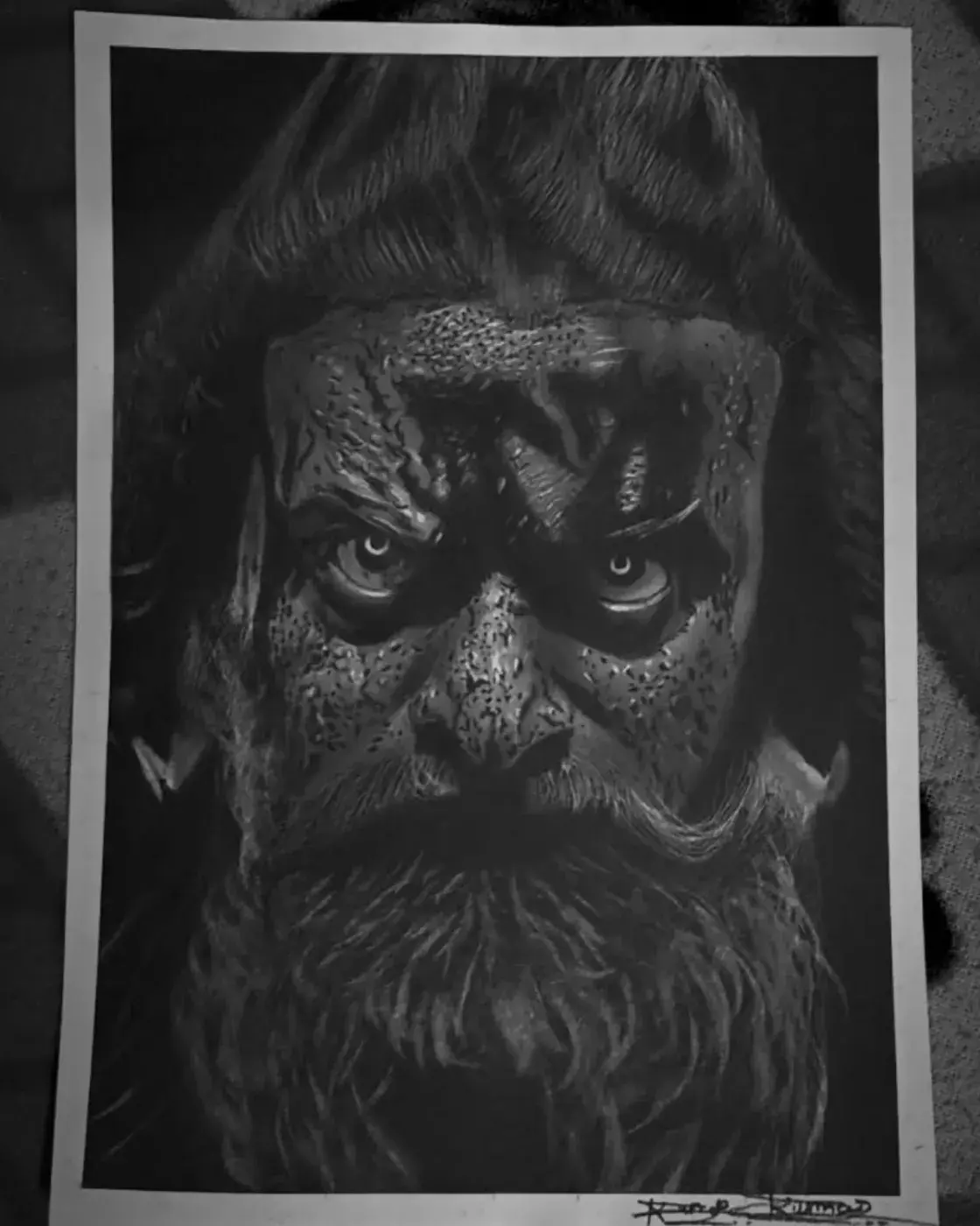 Black and white spider-man pencil drawing, photo 2 of 4