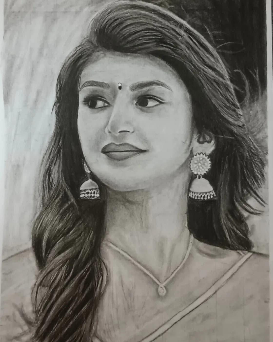 Charcoal Pencil Portrait Sketch, photo 1 of 1