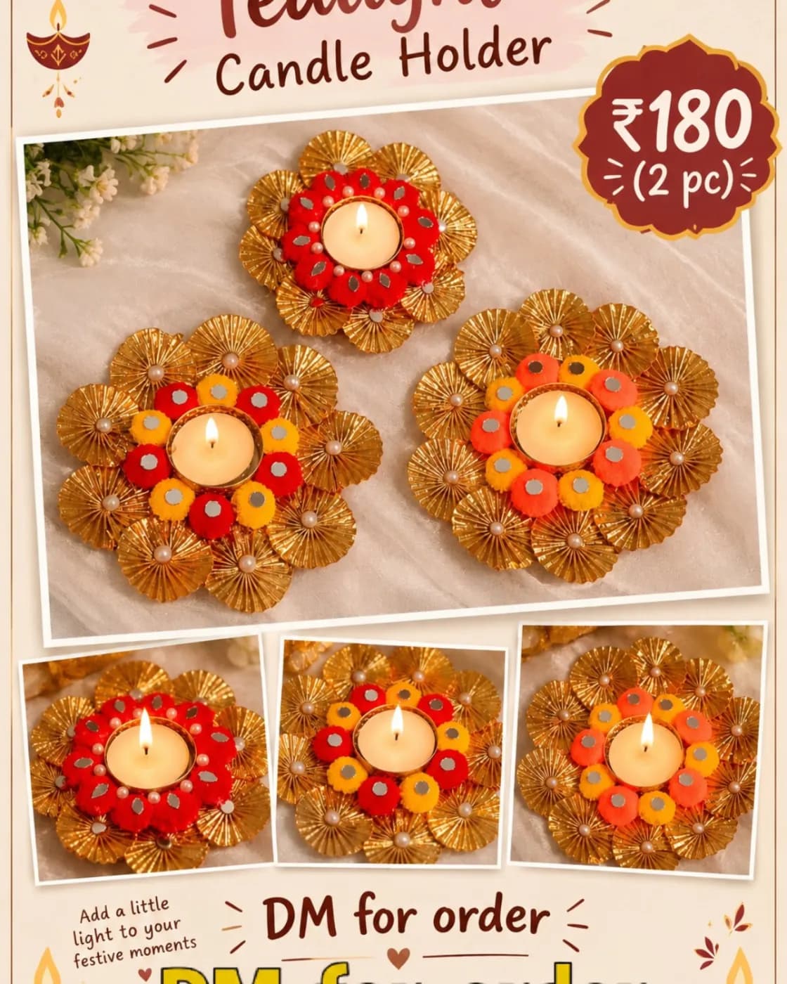 Tea light candle holder, photo 1 of 1
