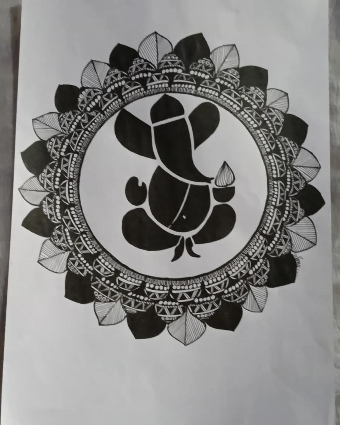 Handmade Ganesha Mandala Art, photo 1 of 1