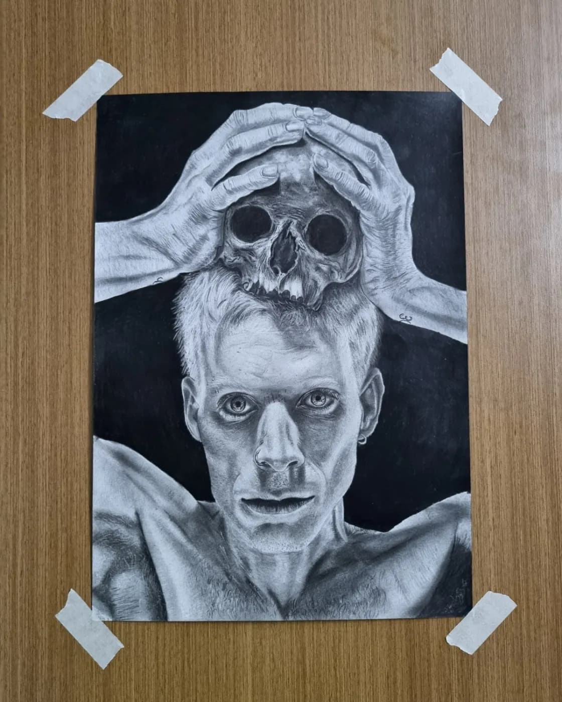 Hyperrealistic Charcoal Portrait Artwork, photo 1 of 1