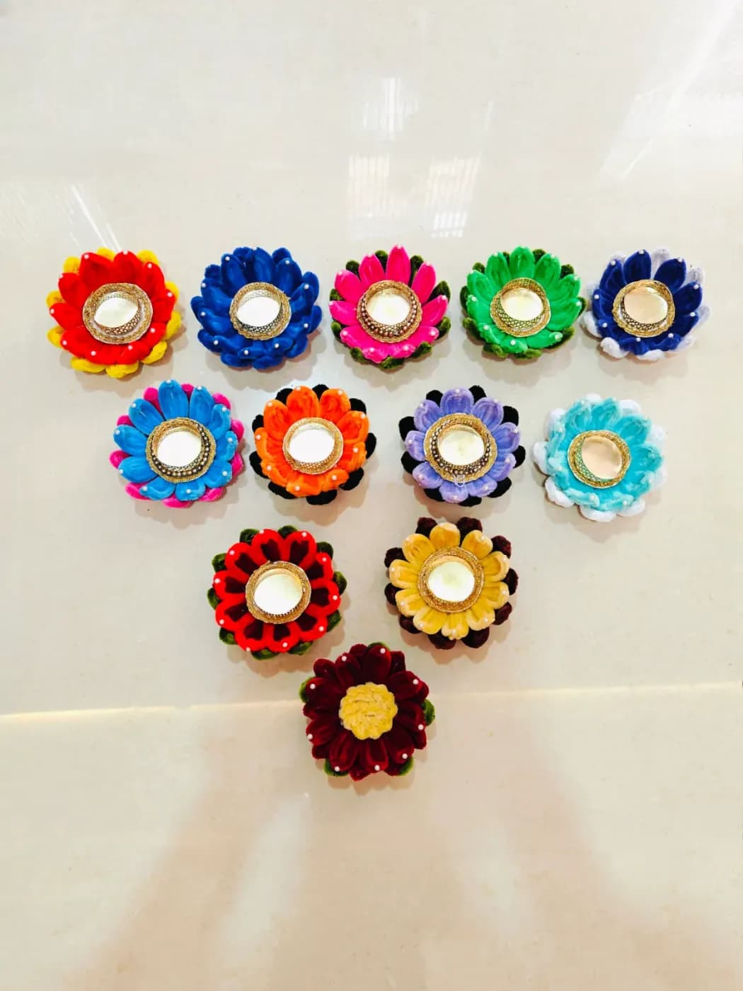 Handmade Pipecleaner T-LIGHT Diya Holders 🪔✨, photo 1 of 4