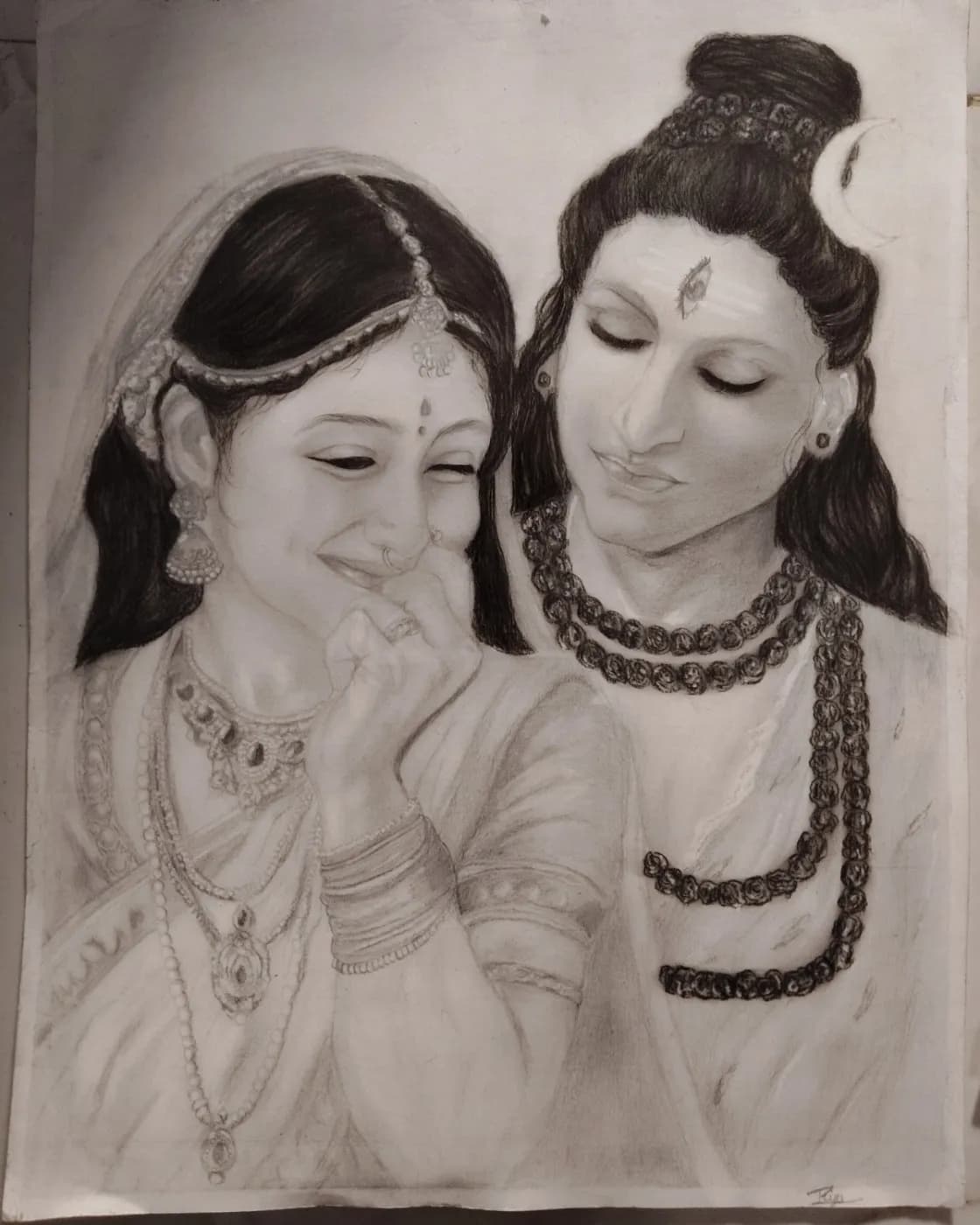 Shiv parvati sketch, photo 1 of 2