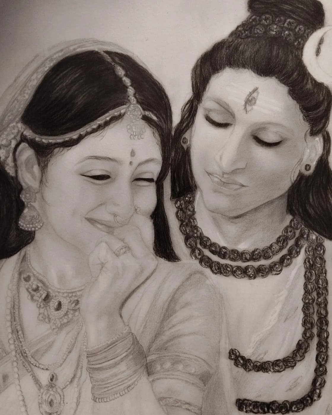 Shiv parvati sketch, photo 2 of 2