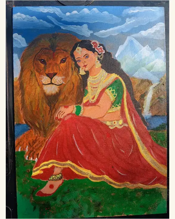 Maa durga painting