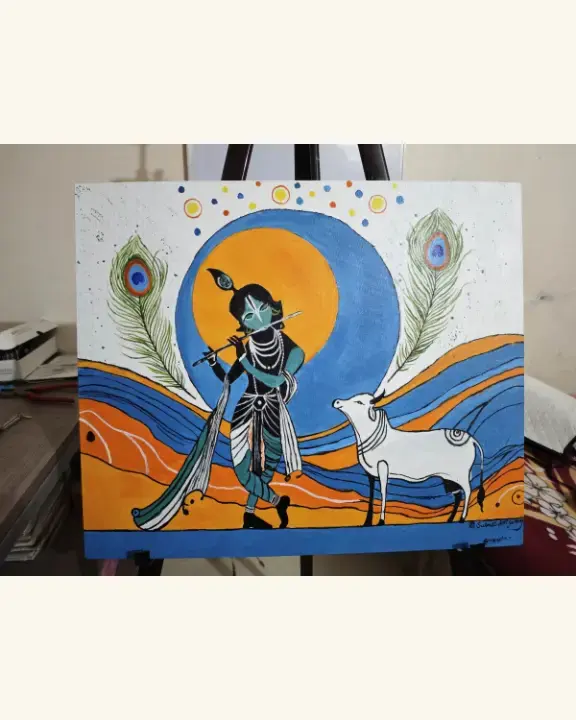 Krishna's acrylic painting