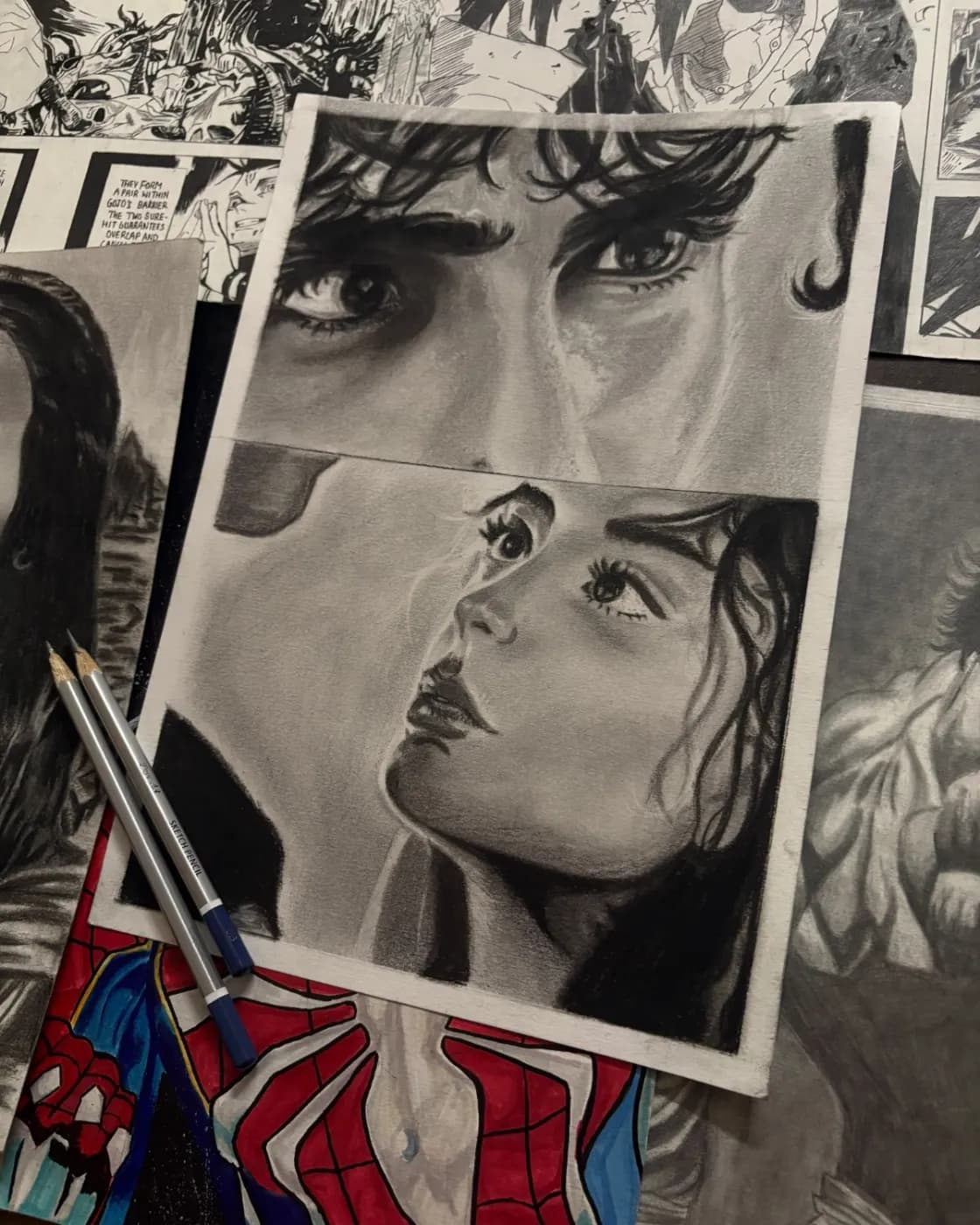 COUPLES HANDMADE SKETCH ~, photo 1 of 1
