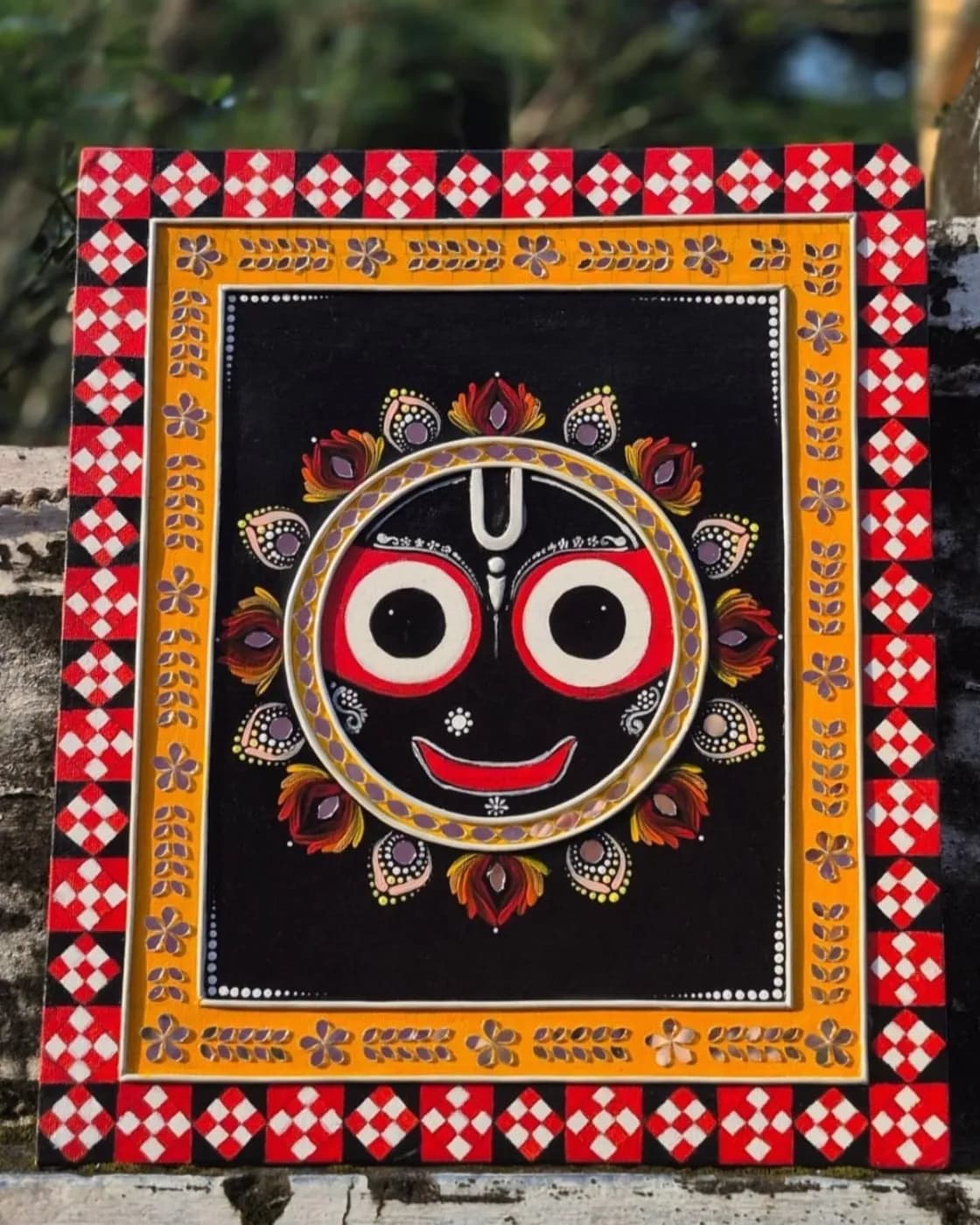 Handmade Jagannath Ji Wall Art, photo 1 of 4