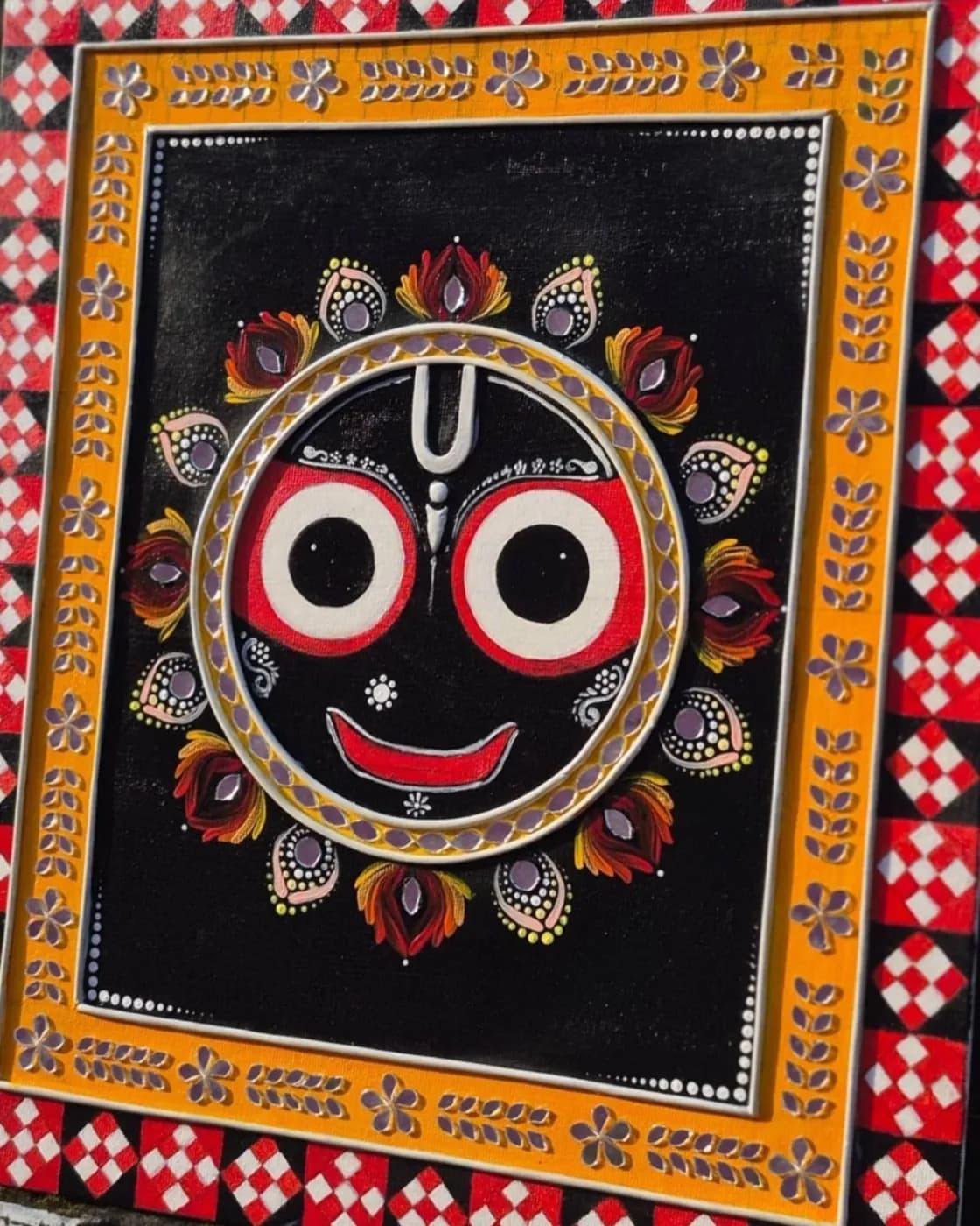 Handmade Jagannath Ji Wall Art, photo 3 of 4