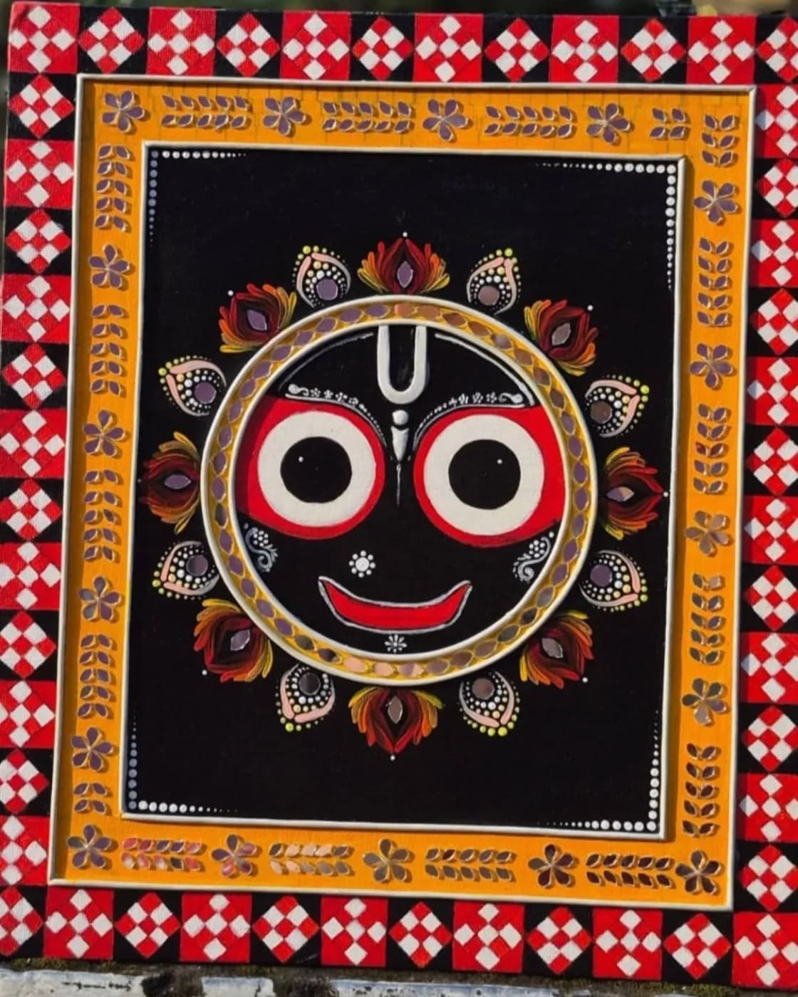 Handmade Jagannath Ji Wall Art, photo 4 of 4