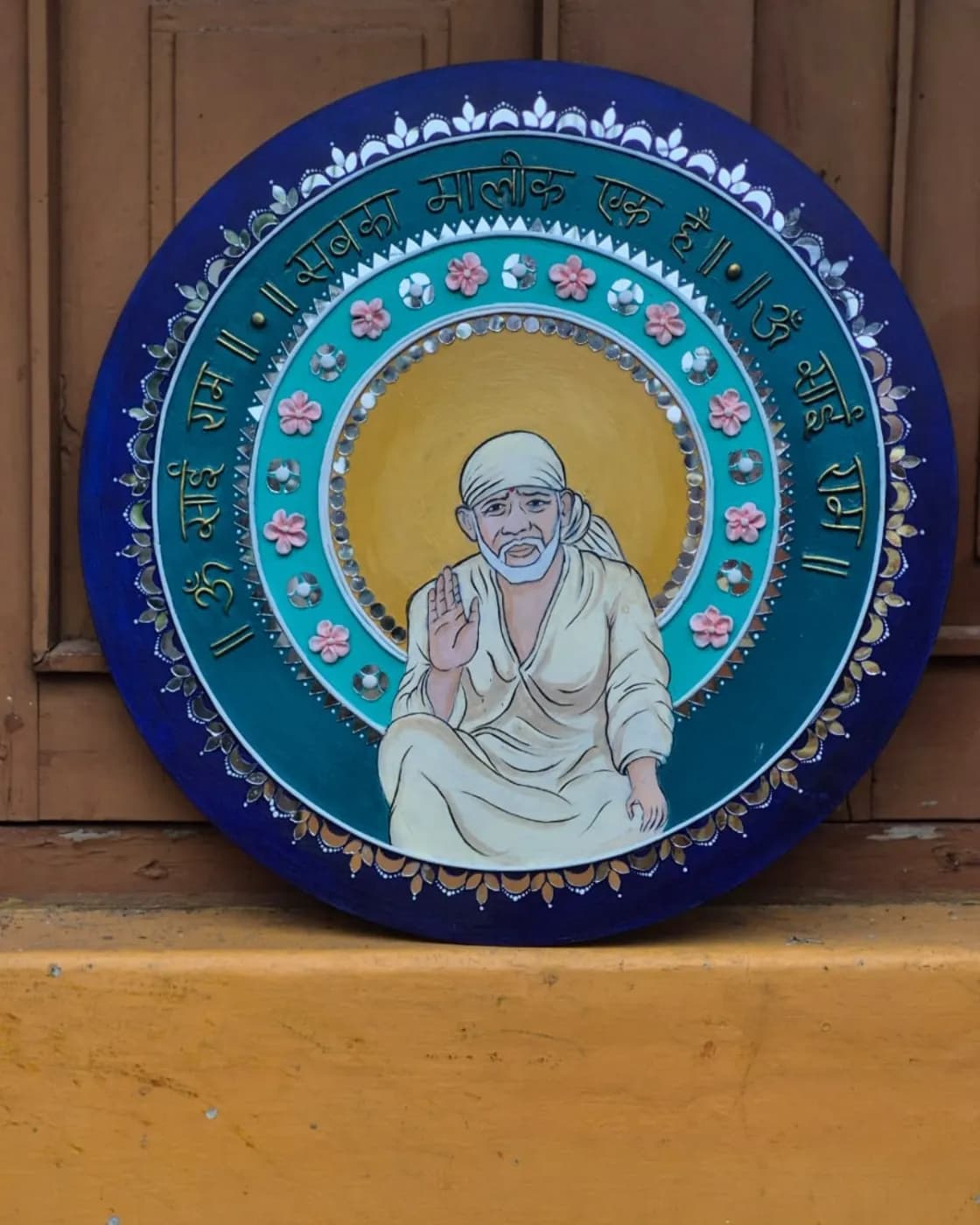 Handmade Sai Baba Wall Art, photo 1 of 3