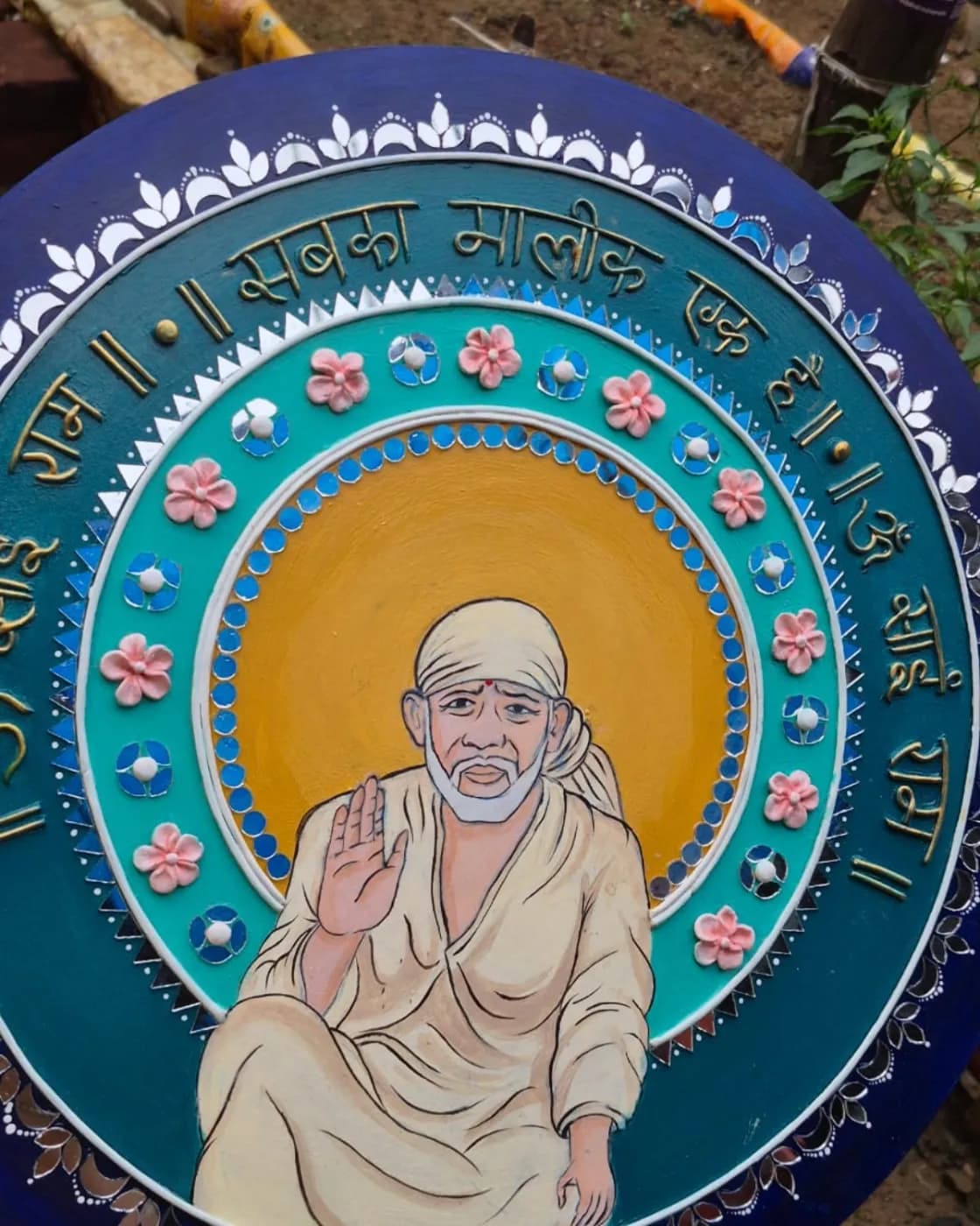 Handmade Sai Baba Wall Art, photo 2 of 3