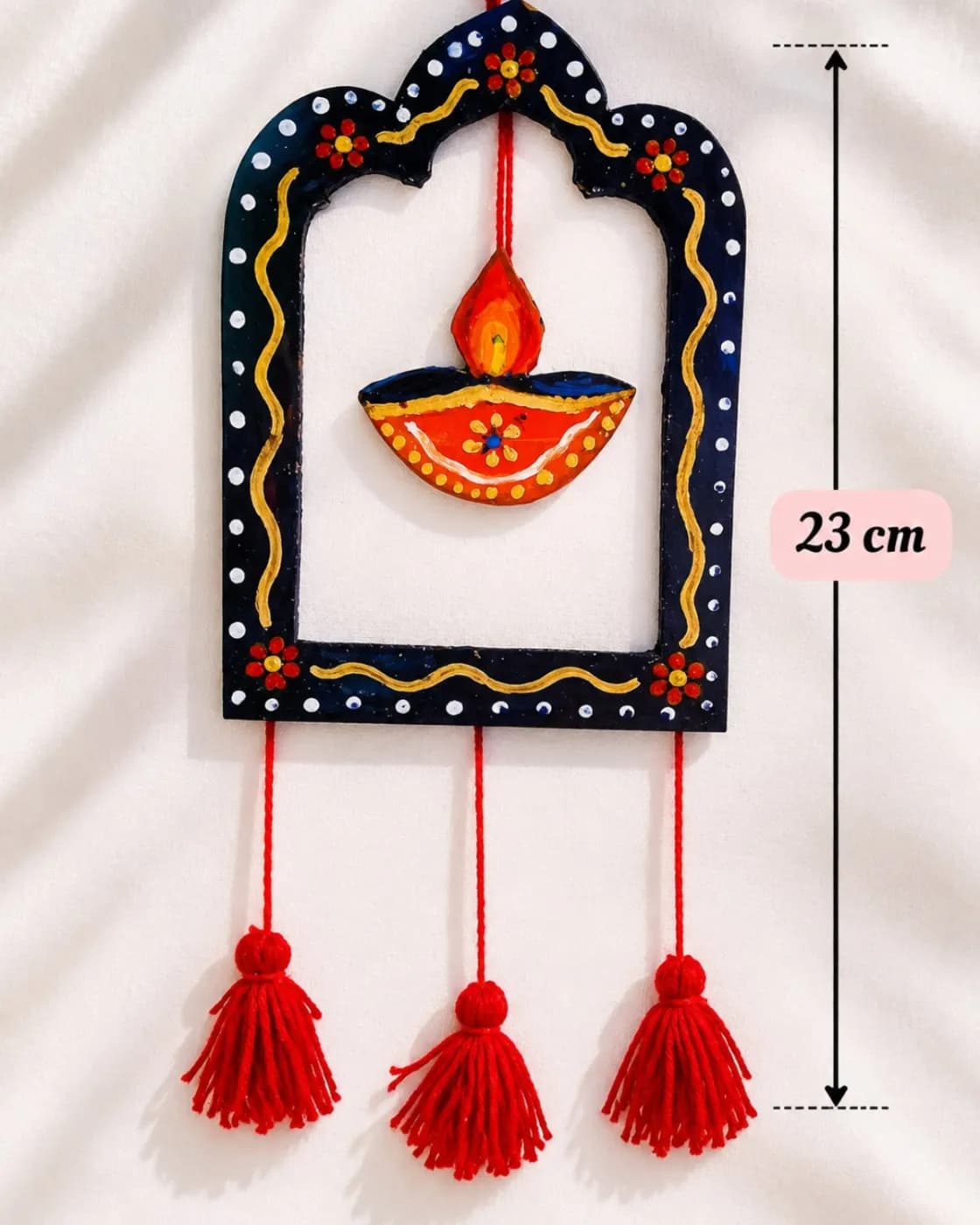 Handmade festive wall decor with diya, photo 2 of 2