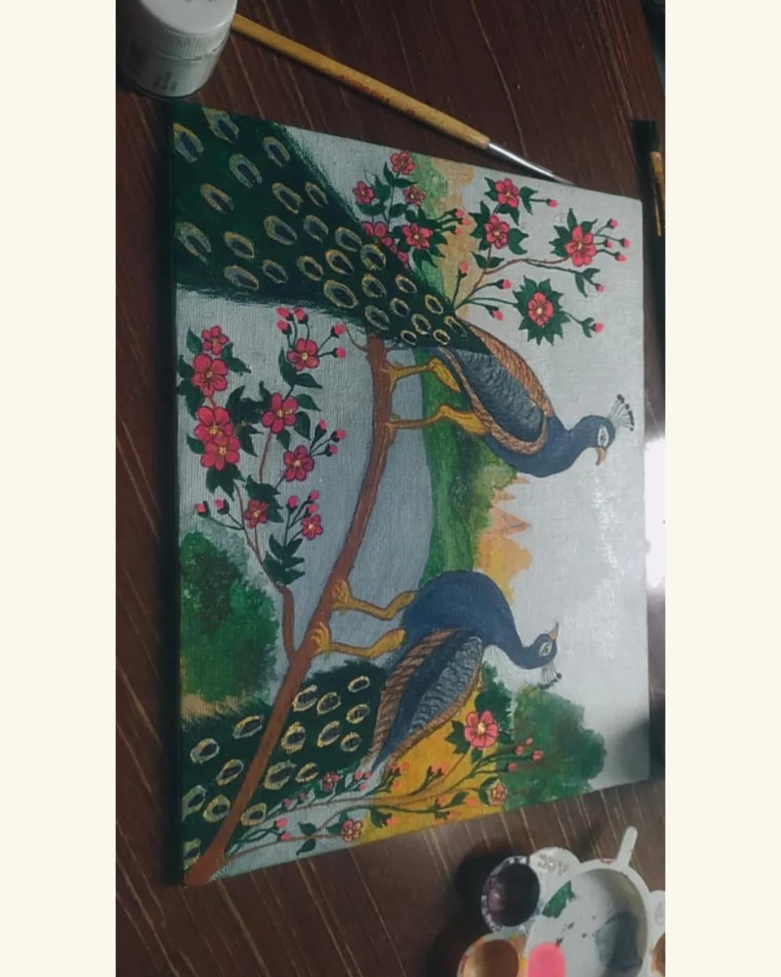 Royal peacock painting ЁЯОиЁЯЦМя╕П (scenery), photo 1 of 3