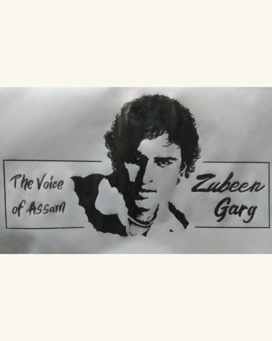 Handmade Zubeen Garg Pencil Sketch, photo 1 of 1