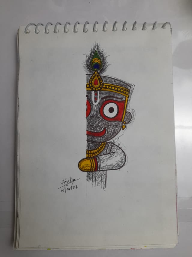Lord Jagannath Pen Art