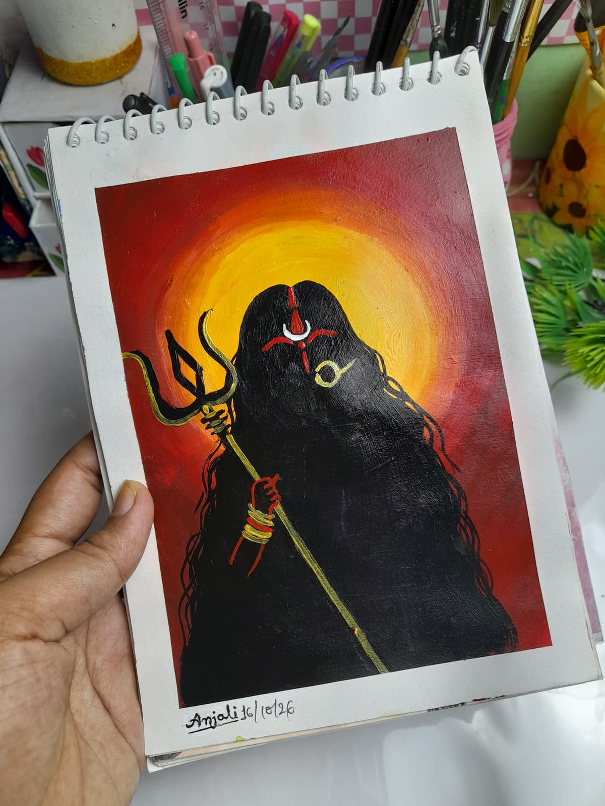 Maa Kali Acrylic Painting, photo 1 of 1