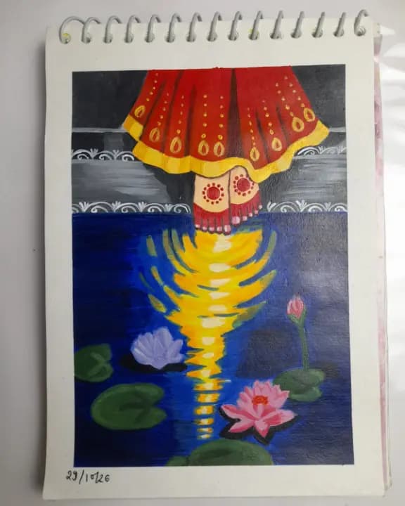 Mata Laxmi feet Painting