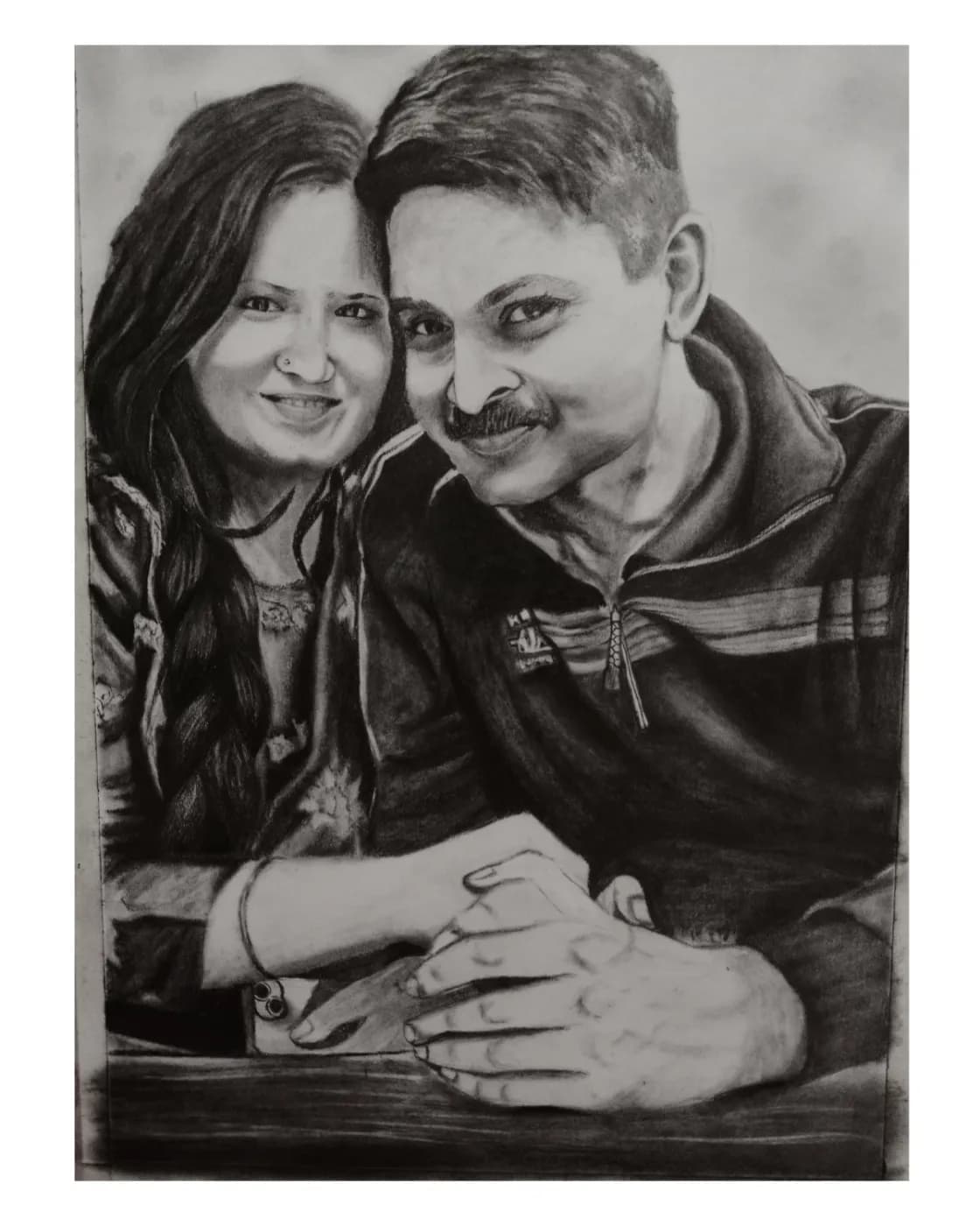 Charcoal portrait people, photo 1 of 1