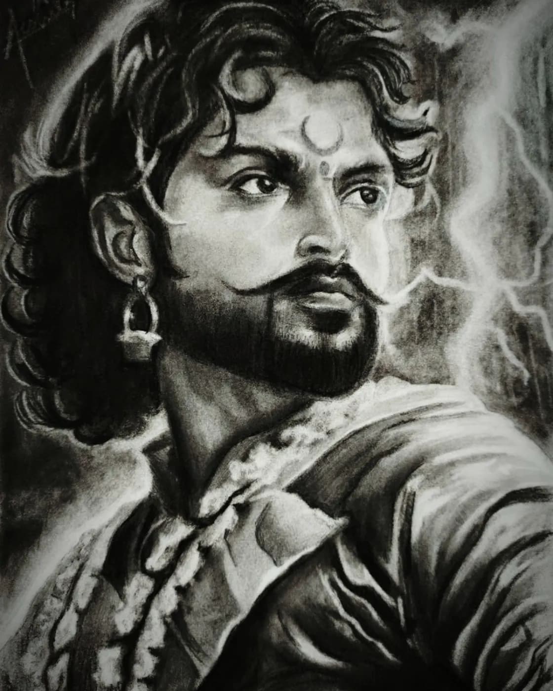 Charcoal handmade potraits framed A4 size, photo 2 of 2